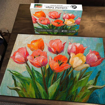 Tulipes colorées puzzle 1000 pièces
